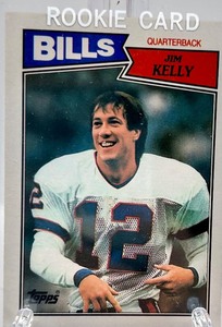 lot 253 image: 1987 Topps Rookie Card - Jim Kelly Buffalo Bills QB