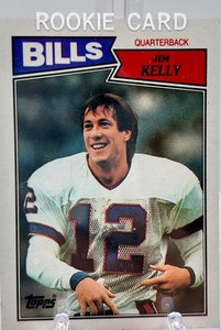 lot 255 image: Jim Kelly 1987 Topps Rookie Card #362 - Buffalo Bills Quarterback