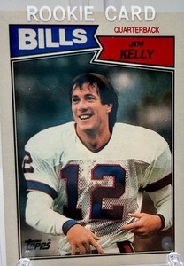 lot 256 image: 1987 Topps Jim Kelly Buffalo Bills Rookie Card
