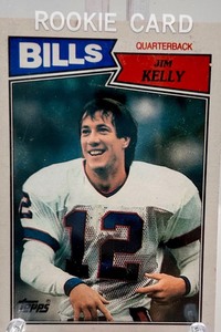 lot 257 image: Jim Kelly Buffalo Bills Rookie Card by Topps 1987
