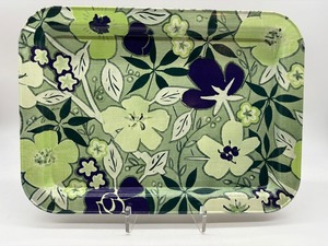 lot 283 image: Set of 4 Vintage MarshAllan 1968 Floral Metal Trays