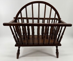 lot 305 image: Vintage Wooden Magazine Holder