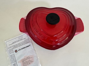 Red Heart Shaped Le Creuset Cast Iron Cocotte