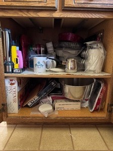 lot 97 image: WHOLE CUPBOARD of Bakeware