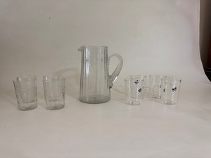 lot 70 image: Vintage Midcentury Pitcher and Cups