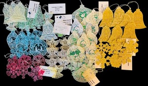 lot 94 image: Variety of Handmade Embroidered Lace Ornaments