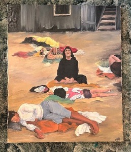 lot 74 image: Original Art on Canvas by Mary