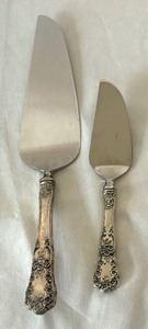 lot 29 image: Vintage Gorham Buttercup Sterling Silver Dessert Servers