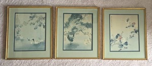 lot 41 image: Three Vintage Framed  Asian-Inspired Prints
