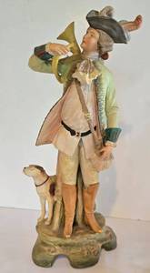 lot 42 image: Vintage Ceramic Male Figure with Dog