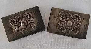lot 47 image: Pair of Vintage Metal Match Boxes
