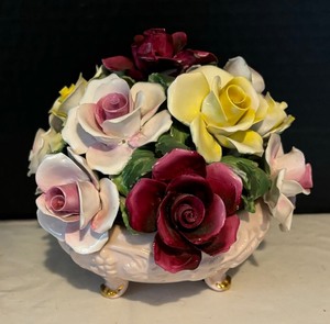 lot 123 image: Vintage Radnor Bone China Floral Figurine