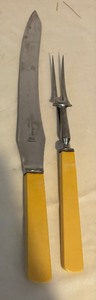 lot 125 image: Vintage Sheffield Limited Serving Fork and Knife Set