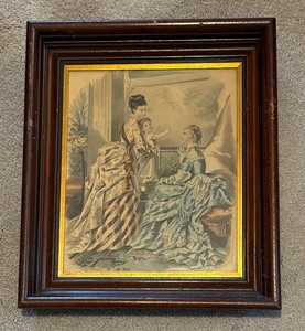 lot 130 image: Vintage La Mode Illustree Magazine Framed Print