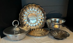 lot 211 image: Sensational Silver Plated Platters, Bowls, Basket and More