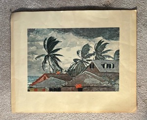 lot 222 image: Hurricane Bahamas Watercolor Unframed Print by Winslow Homer