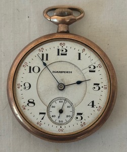 lot 287 image: Vintage Hampden Pocket Watch