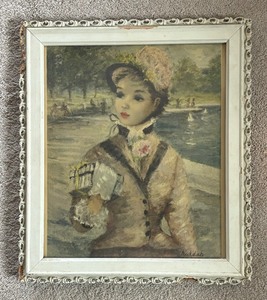 lot 117 image: Fancy Victorian Lady Print by Huldah Cherry Jeffe