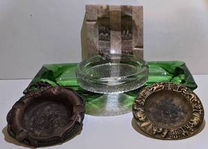 lot 147 image: Anchor Hocking Glass Ashtrays  More Ashtray Styles