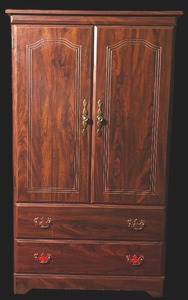 lot 191 image: Vintage Wooden Armoire Cabinet