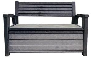 lot 313 image: Keter Outdoor Grey Storage Bench