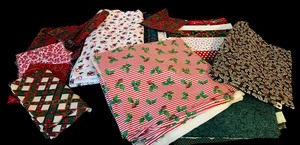 lot 306 image: Beautiful Large Lot of Christmas Fabric Remnants