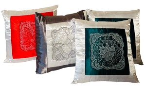 lot 180 image: New Gorgeous Handmade Satin Decorative Accent  Throw Pillow