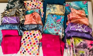 lot 165 image: Outstanding Collection of Infinity Scarves in Gorgeous Colors and Patterns