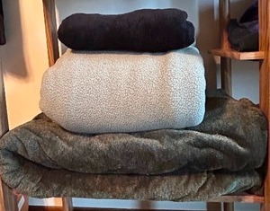 lot 387 image: Large Yardage of Fleece Fabric and More