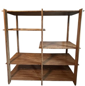 lot 13 image: Mid Century Modern Wooden Bookshelf with Open Shelving