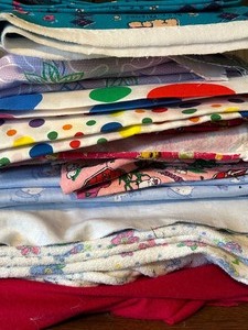 lot 360 image: Whimsical Childrens Themed Yardage of Fabric including Barney, Polka a Dots and More