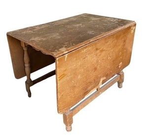 lot 350 image: Vintage Drop Leaf Farmhouse Table