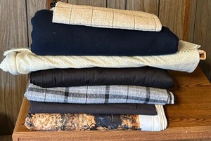 lot 341 image: Variety of Large Fabric Remnants Yardage