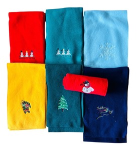 lot 434 image: Handcrafted Christmas Scarves