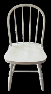lot 433 image: Vintage White Painted Wooden Chair