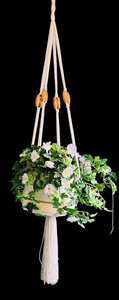 lot 426 image: Vintage Hanger and Faux Floral Arrangement