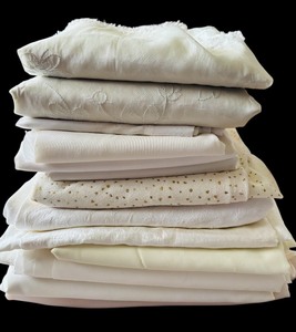 lot 415 image: Grouping of Neutral Colored Fabric Remnants