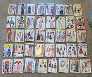 lot 490 image: Collection of 35 Vintage Sewing Patterns from Simplicity, McCalls, Butterick, and More