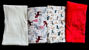 lot 367 image: Cozy, Winter Themed Fabric Remnants