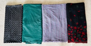 lot 365 image: Four Large Fabric Remnants