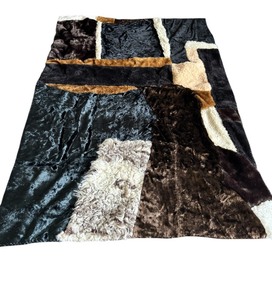 lot 379 image: Three Handcrafted Lap Blankets including a Polar Fleece Lap Blanket