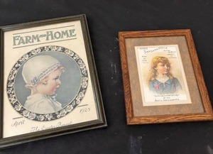 lot 183 image: Framed Farm and Home Magazine and Ayers Sarsaparilla Advertisement
