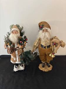 lot 273 image: Pair of Vintage Santa Claus Decorations