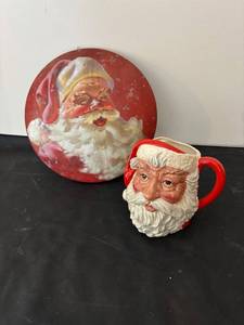 lot 397 image: Vintage Santa Claus Decorative Plate and Royal Doulton Santa Mug