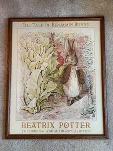 lot 557 image: Framed Beatrix Potter The Tale of Benjamin Bunny Art Print