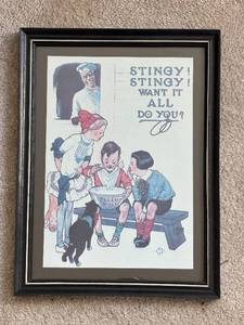 lot 561 image: Vintage Cream of Wheat Advertisement Poster in Frame