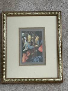 lot 562 image: Framed Renaissance Art Print in Ornate Gold Frame