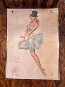 lot 563 image: 1948 Pin-up Art Calendar Page of January