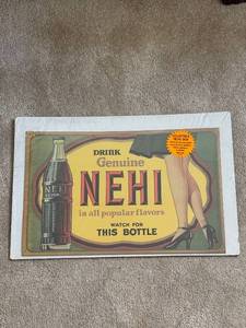 lot 567 image: Collectible NEHI Beverage Metal Sign