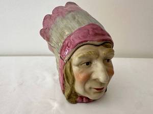 lot 618 image: Handcrafted Native American Ceramic Humidor Tobacco Cigar Jar with Removable Lid